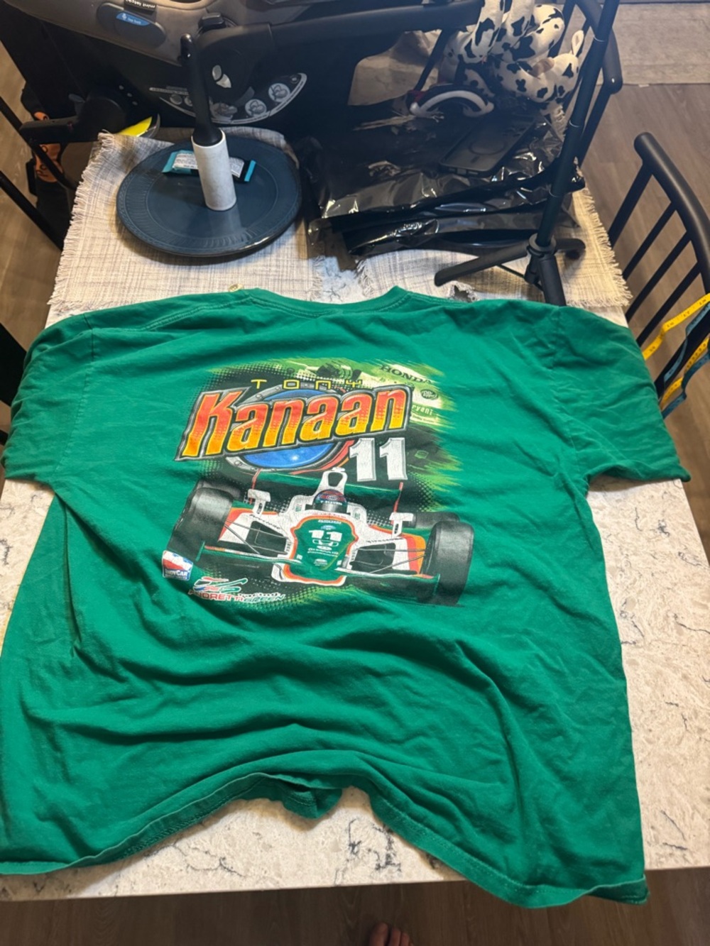 Mens Green Tony Kanaan Racing Graphic Tee